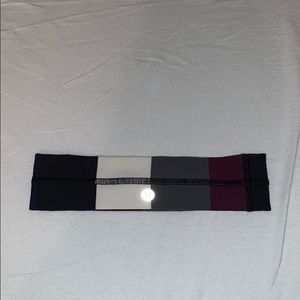 lululemon maroon, black, grey, and white headband